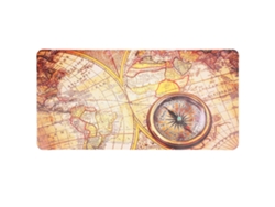 Alfombrilla de ratón personalizada única con mapa del mundo retro, brillante, resistente a la decoloración, impermeable y de gran tamaño.