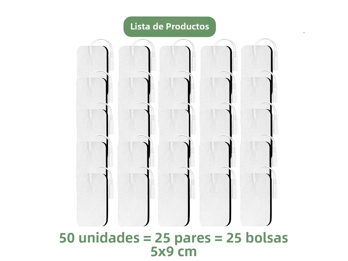 (182 Piezas, 50 Piezas, 5x9cm) Almohadillas De Electrodos De Gel, Pegatinas Para Estimulador Muscular Ems De Pulso Adelgazante