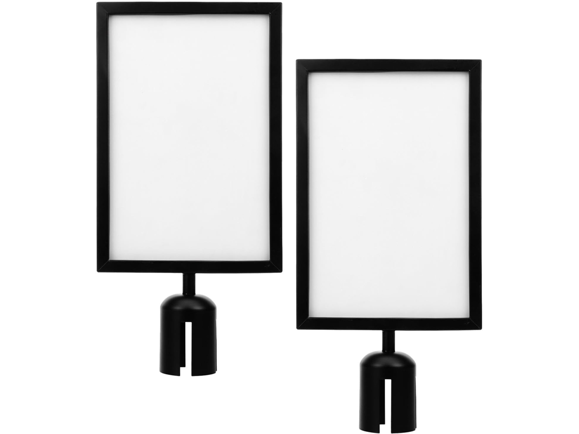 Juego De 2 Soportes Para Letreros Montados En Poste: 43 Cm (17 Pulgadas) Para Exhibición En Interiores/