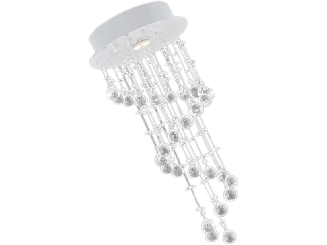 Lámpara De Techo De Cristal En Espiral Creativa, Lámpara Colgante Moderna Para Sala De Estar, Luz Blanca