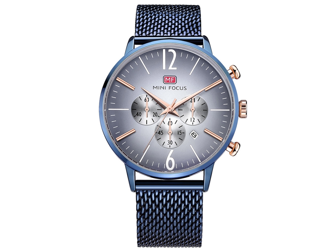 Elegante Reloj De Pulsera Retro De Cuarzo Con Volante, Diseño Vaquero (azul), Resistente Al Agua, Para Hombre.