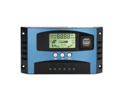 Controlador de carga solar MPPT de 12 V, 24 V y 30 A con pantalla LCD y USB para paneles solares