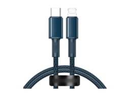 Cable De Datos De Alta Densidad Trenzado De Carga Rápida Pd 20w Para Iphone 12 Pro 2m Azul Marino