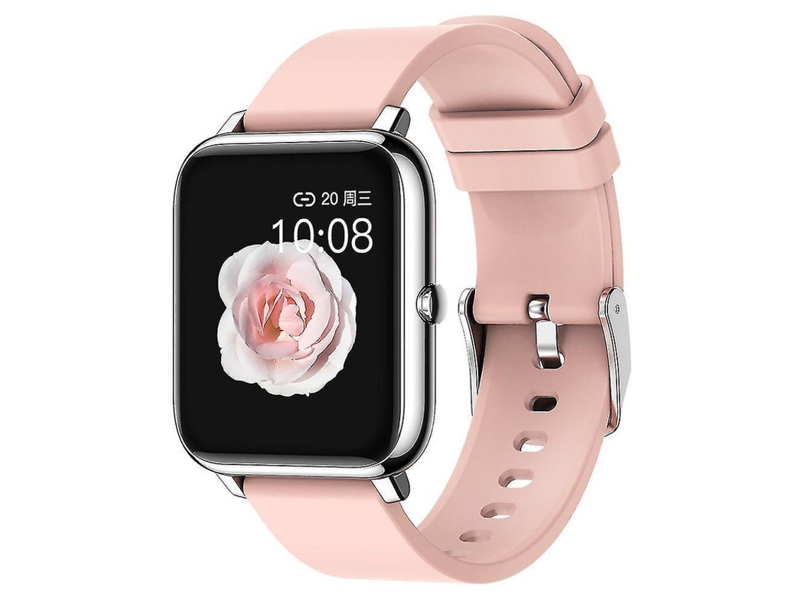Reloj inteligente Yizhood con monitor de ritmo cardíaco, presión arterial y sueño, compatible con Android e iOS (rosa)