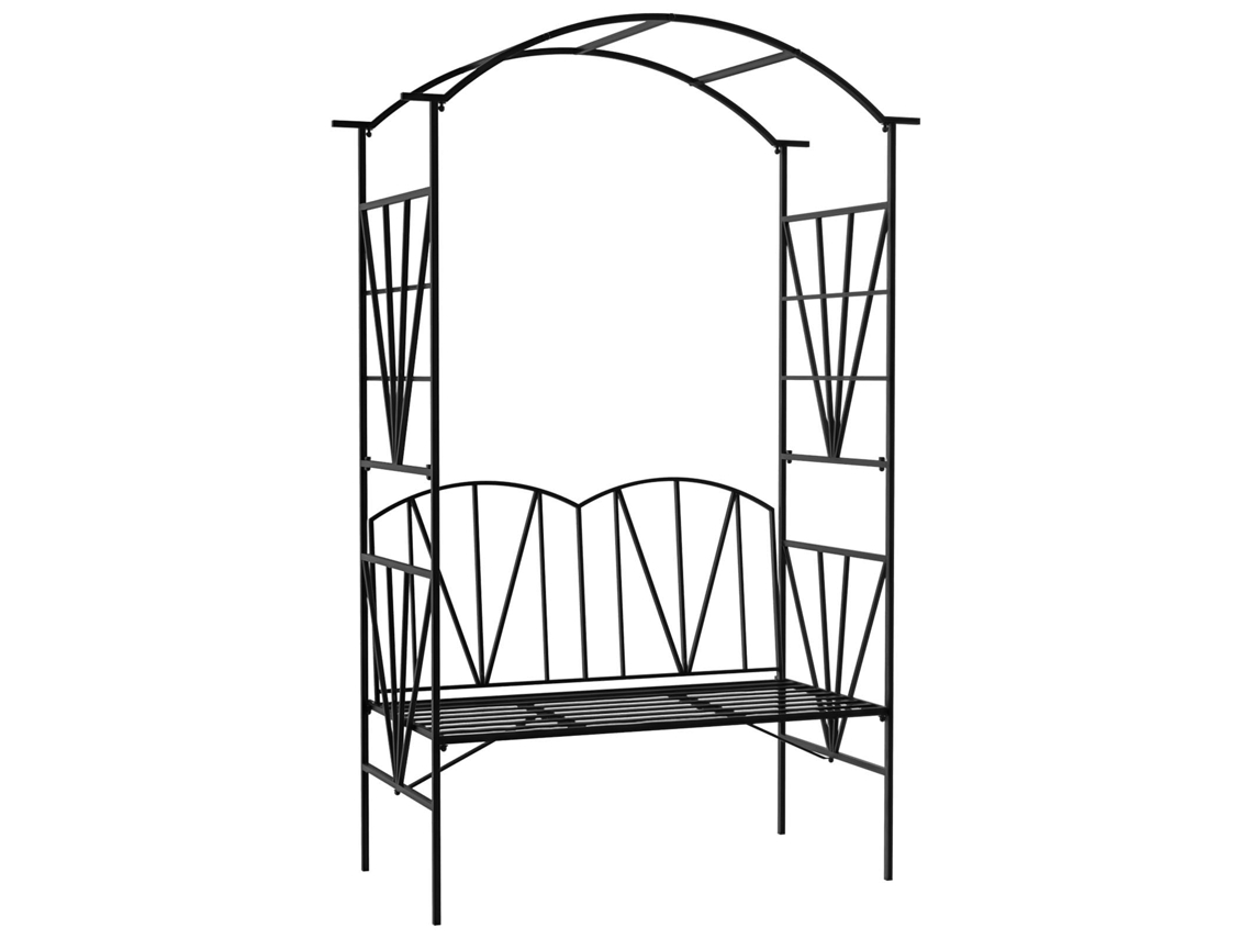 Arco De Jardim Com Banco 2 Lugares Para Plantas Trepadeiras E Decoração