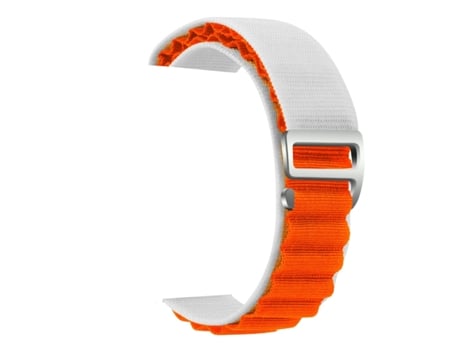 Correa Loop Alpine para Garmin Forerunner 945 Blanco y Naranja