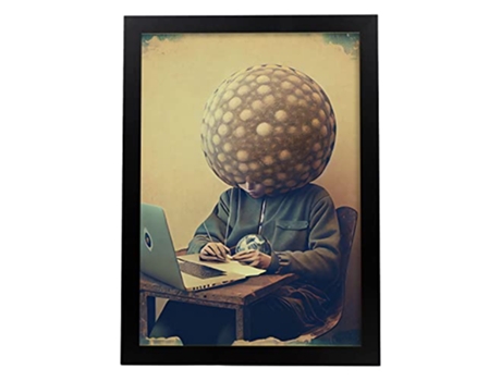 NACNIC Poster Muchas Ideas En Estilo Surrealismo Cinematográfico Ilustraciones Y Grabados De Historieta Abstracta Y Artística A3 Marcos Negros
