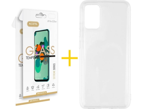 Kit Funda + Protector de Pantalla Samsung A02s ACCETEL 2993 Transparente
