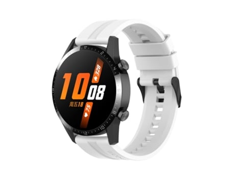 Correa de reloj inteligente para Huawei Watch Buds de 22 mm con hebilla de silicona negra (blanco)