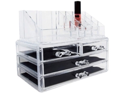 Organizador De Maquillaje Transparente Con 4 Cajones Para Cosméticos, Joyas Y Accesorios.