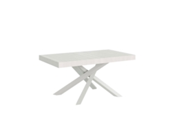 Mesa Extensible Volantis Premium 180/284x90 cm Fresno Blanco Patas Blancas Itamoby