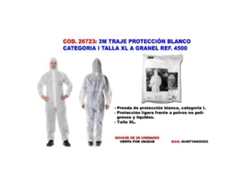 3m traje de proteccion blanco categoria i talla xl ref. 4500