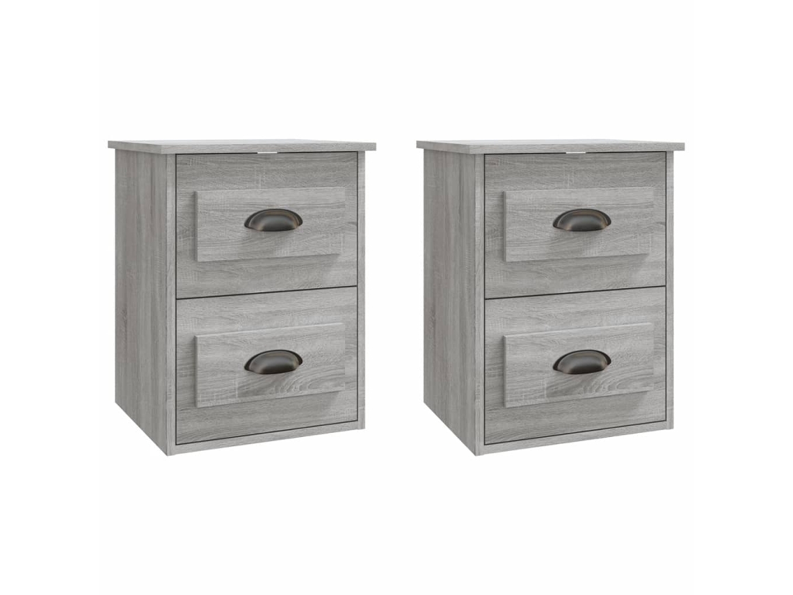 Sonoma MAISON EXCLUSIVE - Mesita de noche de pared gris (41,5 x 36 x 53 cm)