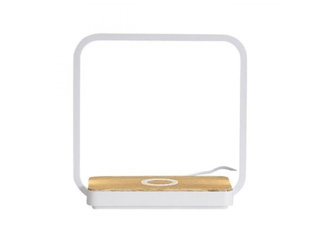 Lámpara de escritorio LED Cargador inalámbrico rápido Ángulo ajustable Mesa de carga Luz Cama Cargador de teléfono celular Enchufe de EE. UU. (Blan...