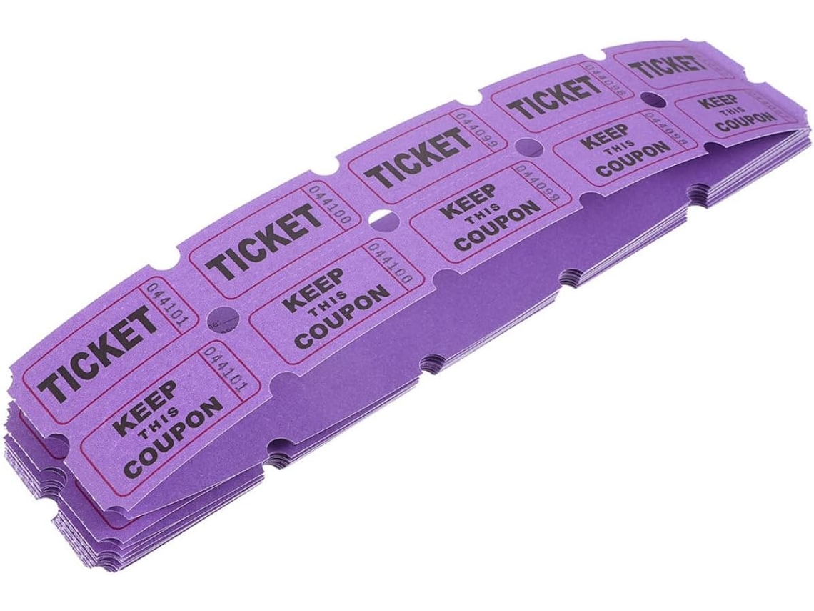 Lote De 200 Boletos De Rifa De Papel Morado, Boletos De Lotería Para Eventos.