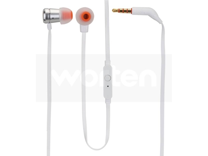 Auriculares con Cable JBL T 290 (In Ear - Micrófono - Plateado)