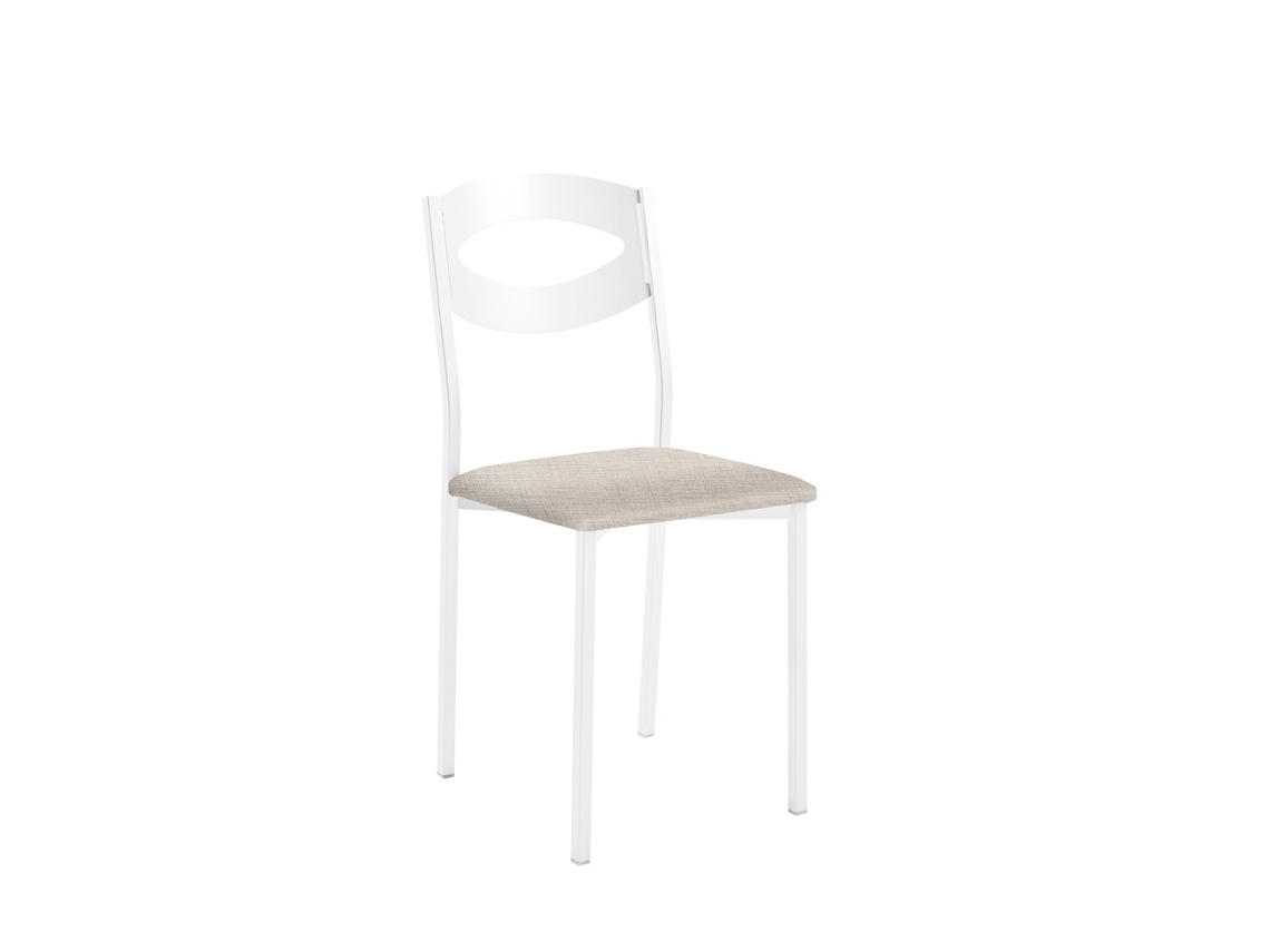 Cadeira de Cozinha Branca Olga 38x86x47cm Pedra Michigan FANMUEBLES