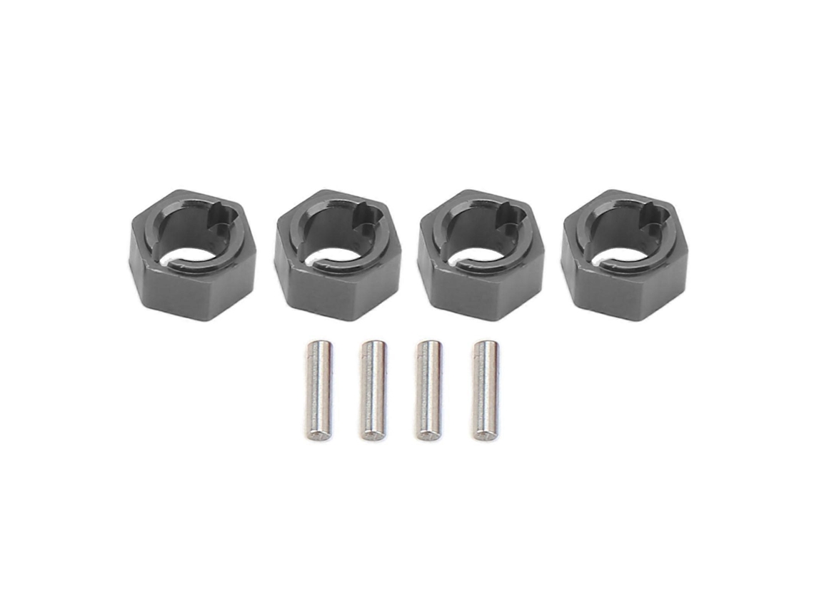 Adaptador de aleación de aluminio para bujes de rueda hexagonal de 7 mm para coche RC FMS FCX24 1/24 Vayotoy