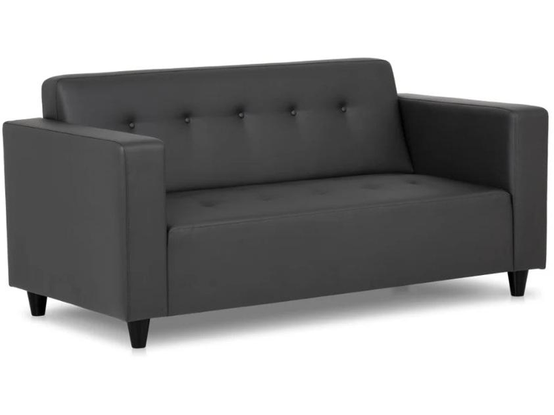 Sofá 3 Plazas BUDWING Pedro Negro - Tejido Acolchado (170 x 60 x 79 cm)