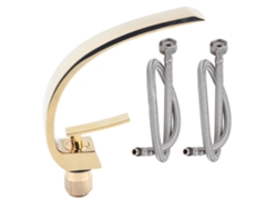 Grifo para lavabo, mezcla de agua caliente y fría, diseño curvo