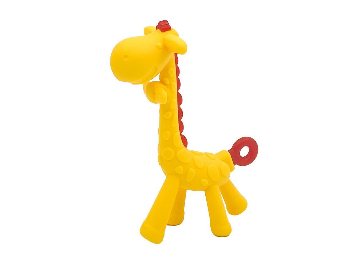 Mordedor Infantil Yuysan Em Silicone Alimentar Em Forma De Girafa Amarelo(a)