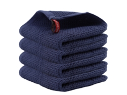 (azul Oscuro) Paquete De 4 Toallas De Cocina De Algodón Puro Ultra Suaves, Paños De Limpieza Increíblemente Absorbentes Y Esponjosos