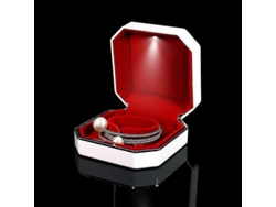 Caja para anillos con LED, expositor de anillos, joyero, caja para colgantes y collares. Hengjian
