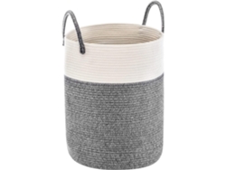 Cesta grande de cuerda de algodón, cesta de fieltro, cesta de tela para guardar juguetes, organizador