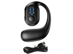Auriculares inalámbricos Bluetooth 5.3 con pantalla digital y soporte para un solo oído Ly Ebike