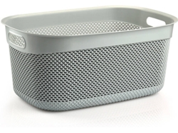 Cesta Rectangular 7h HOUSE Alta Gris 33 Litros