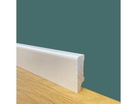 Zócalo ETERNAL PARQUET Zócalo ETERNAL PARQUET de Madera de Abeto Macizo 40X12 Blanco Cuadriculado