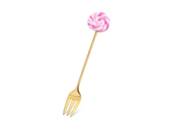 2026da-cucharas Y Tenedores De Postre Creativos De Acero Inoxidable, Diseño Lindo, 6 Piezas, Dorado Y Rosa