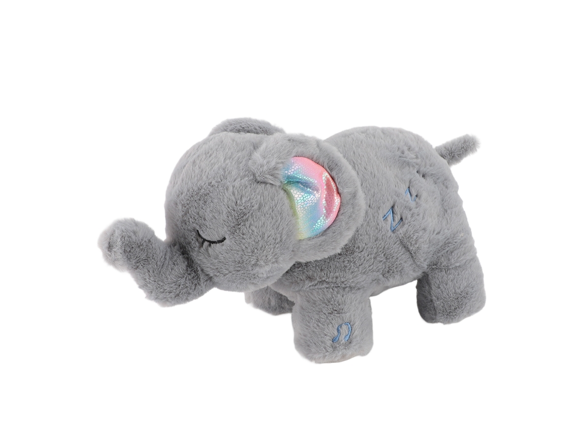 Osito De Peluche Elefante Para Ayudar A Dormir Con Sonidos Y Luz Nocturna, Animales De Peluche Con Respiración