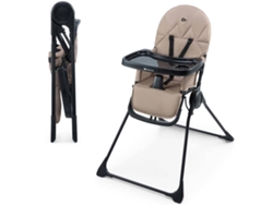 Trona Kinderkraft BINCI compacta para casa y viaje con bandeja práctica y cierre rápido Beige