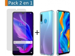 Carcasa + Protector de Pantalla Huawei P30 Lite TUMUNDOSMARTPHONE Gel Transparente Transparente