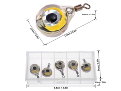 2026rebe-5pcs Luz Led De Pesca Submarina Redonda Con Flash Para Cebo Profundo, Luz Nocturna Para Pesca