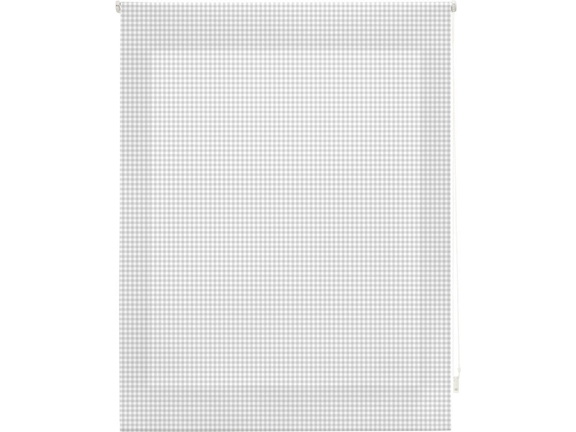 Estor Enrollable HAPPYSTOR Vichy Estampado Digital Fantasia Gris 180x180 cm