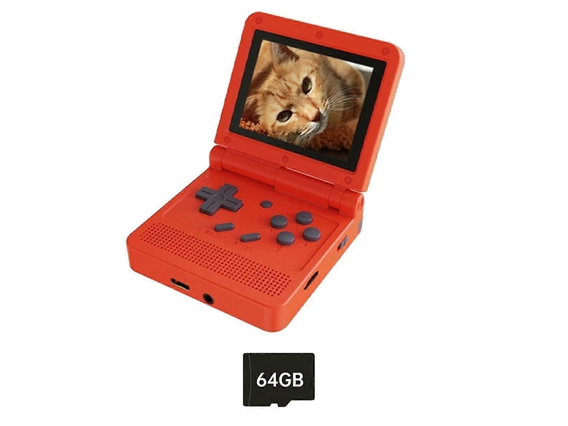 Consola De Juegos Retro V90 De 64 Gb, Pantalla Ips De 3,0 Pulgadas, Reproductor De Juegos Portátil, Miniconsolas Portátiles De Código Abierto C