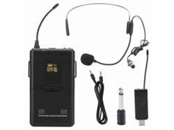 Microfone Headset Uhf Com Transmissor Sem Fio Para Ensino Karaokê E Apresentações 50m