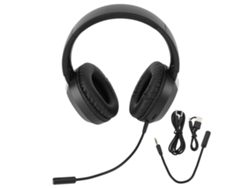 Fone Mali Gamer Sem Fio Bluetooth, Plegável, Microfone Removível, Redução de Ruído, Preto