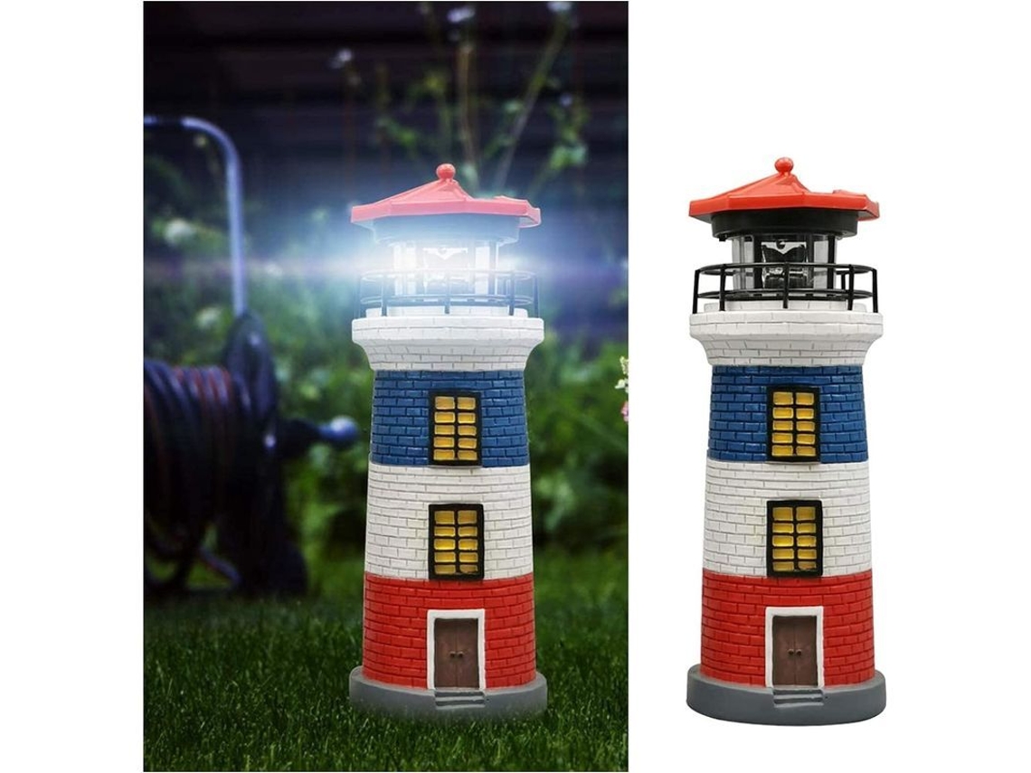 Faro Decorativo Giratorio Solar Led Para Jardín.