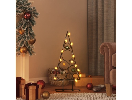 MAISON EXCLUSIVE - Árbol de Navidad para decoración metal negro 60 cm