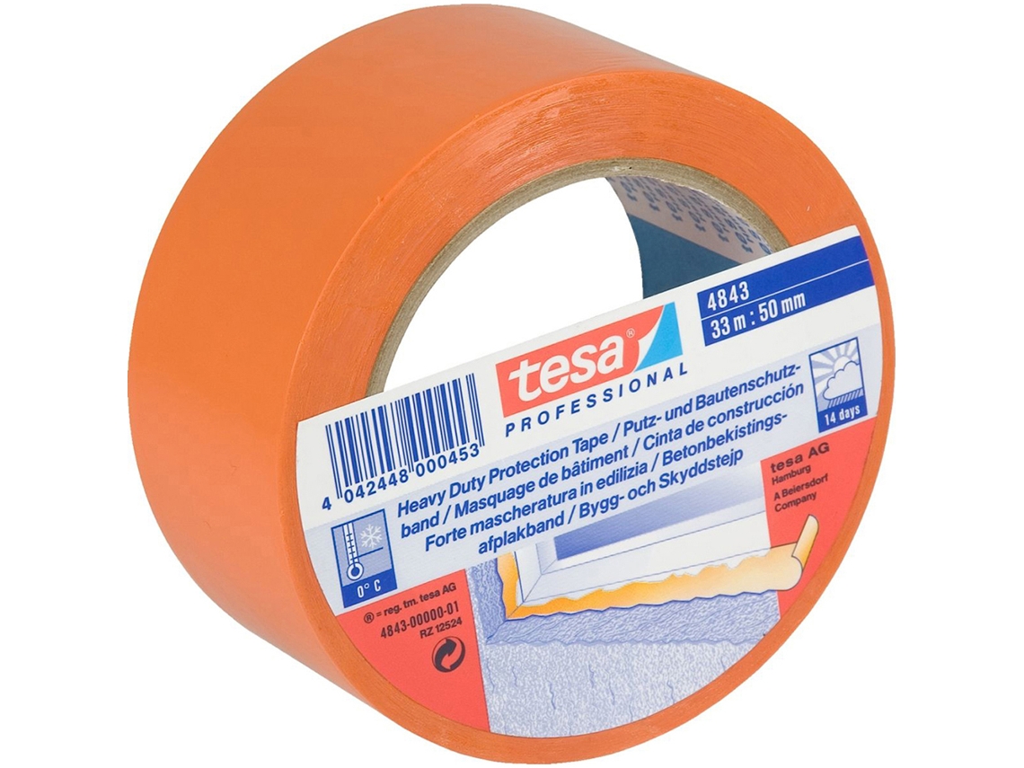 Cinta TESA Yeso Naranja 33mtx50mm