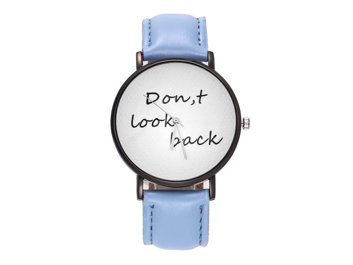 Reloj De Pulsera Zhoulianfa Unisex Con Correa De Pu Dial Redondo Azul Claro Cuarzo