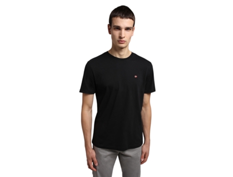 Camiseta de Hombre NAPAPIJRI Gola Redonda Salis Negro (XS)