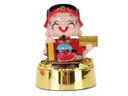 Ats-figura De Cai Shen Con Energía Solar Nodriza Para Tablero De Coche Y Hogar Ornamento De Suerte