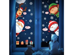 Pegatinas Navideñas, Hojas, Copos De Nieve, Renos, Cristal Blanco (31 X 23 X 4 Cm), Ergonómicas, Para Uso Diario.