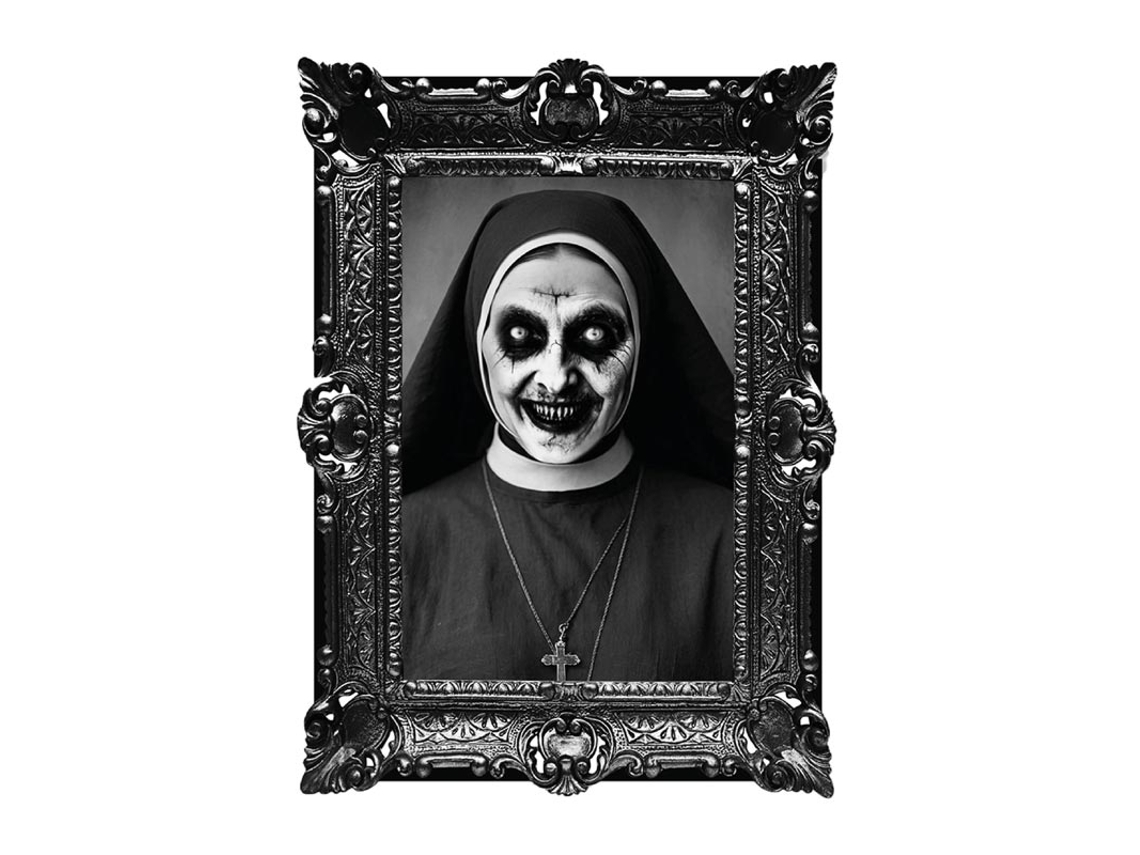 Pegatina de terror de la Monja Asesina (58 x 45 cm)