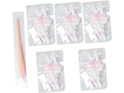 1 Juego De Cepillos De Baño Desechables Largos Para La Limpieza Del Baño, Color Rosa