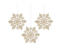 30 Piezas De Adornos De Copos De Nieve De Plástico De 100 Mm Con Purpurina Para Navidad Y Fiestas (rojo)
